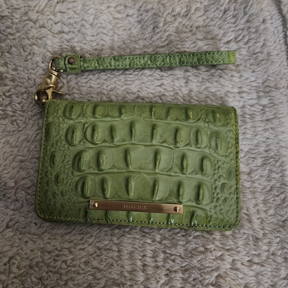 Brahmin Green Croc-Embossed Wristlet - Picture 16 of 16
